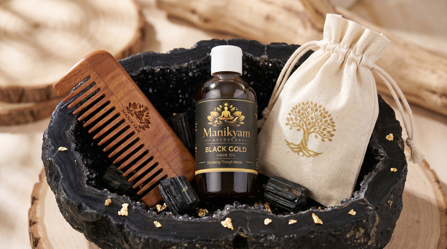 Black Gold Revitalizing Hair Oil – Natural Growth & Grey Reversion