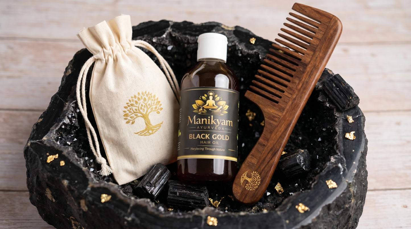 Black Gold Revitalizing Hair Oil – Natural Growth & Grey Reversion